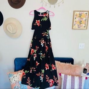 Walter Baker Floral Sleeveless Cutout Maxi Dress